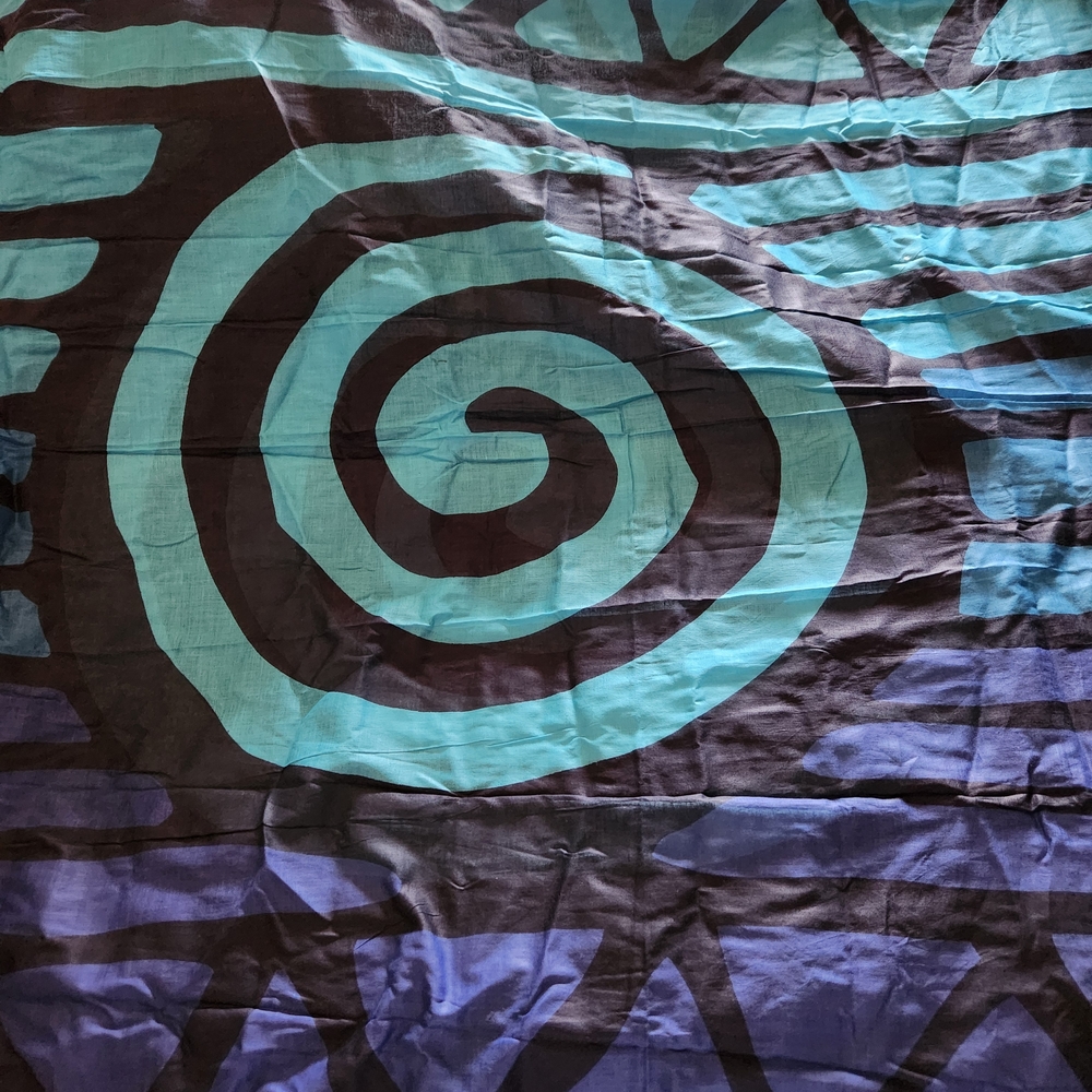 Adoro Mexico Brand Abstract Spiral Patterned Fabric Scarf